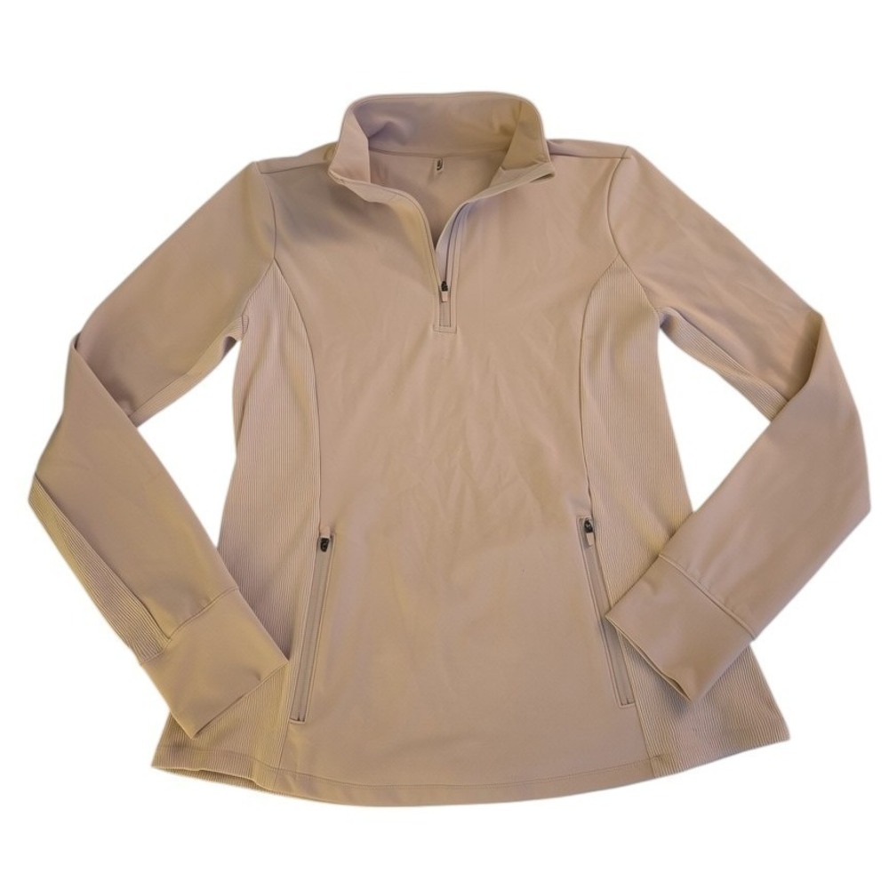 MTA Sport 1/4 Zip Pullover Womens Large‎ Pink Athletic Long Sleeve Active Top